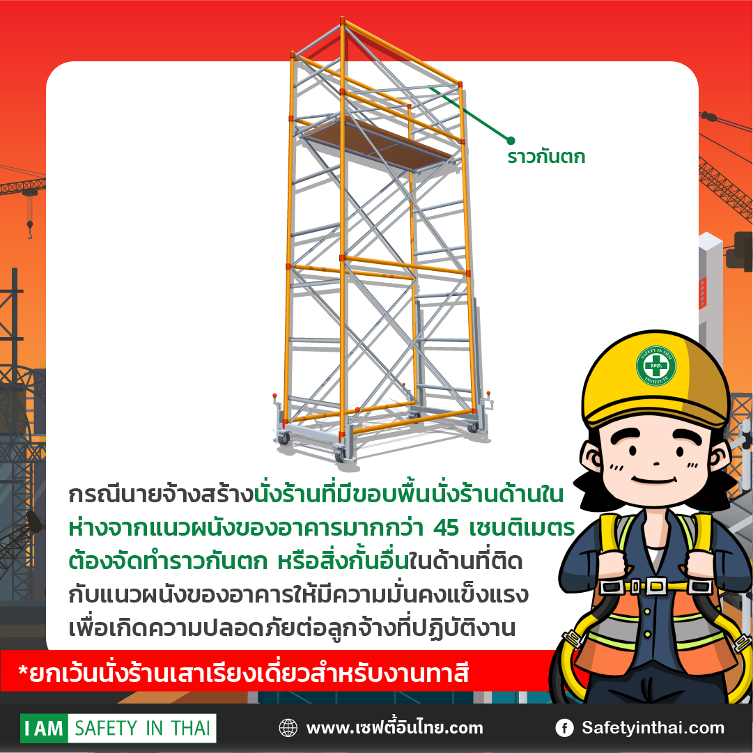 ประกาศกรมสวัสดิการและคุ้มครองแรงงาน เรื่อง หลักเกณฑ์ วิธีการ และเงื่อนไขการคำนวณออกแบบและควบคุมการใช้นั่งร้านโดยวิศวกร